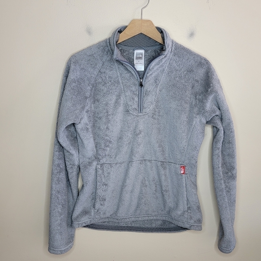 The North Face | Gray Soft Cozy Quarter Zip Pullover Front Pocket Size Small